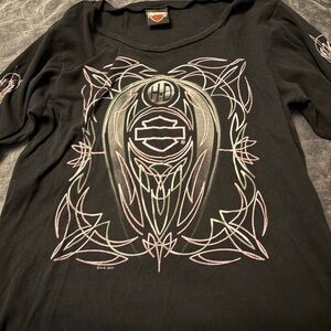 Harley-Davidson Black thermal top with Pastel Graphic XL
